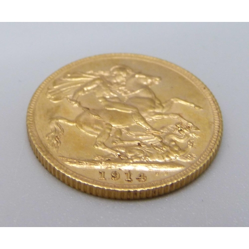 974 - A 1914 gold full sovereign