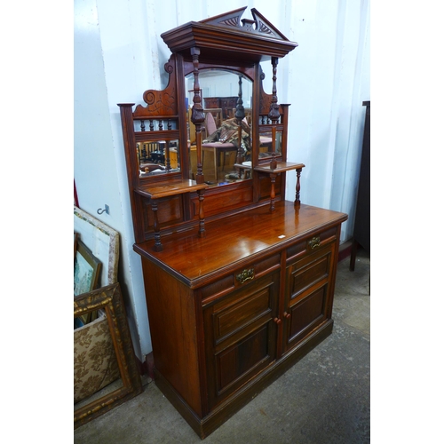 227 - An Edward VII walnut mirrorback sideboard