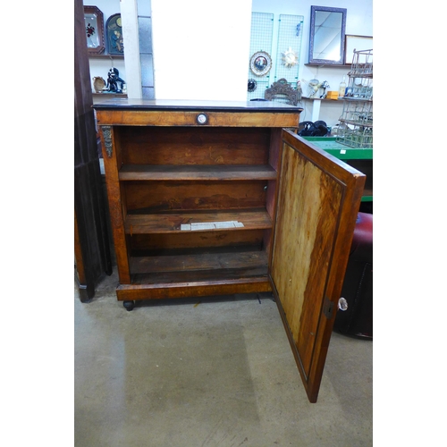 228 - A Victorian inlaid walnut single door pier cabinet