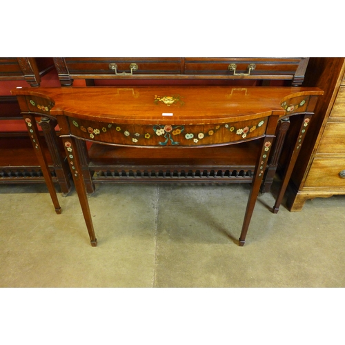 24 - A Sheraton Revival painted mahogany console table