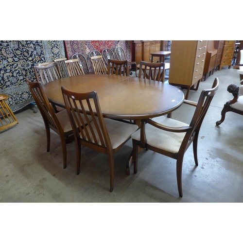 32 - A G-Plan Fresco teak extending dining table and six chairs