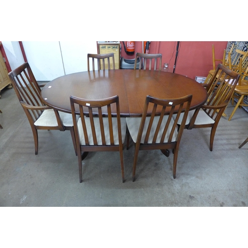 32 - A G-Plan Fresco teak extending dining table and six chairs