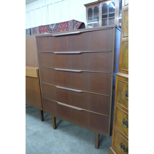 38 - A teak chest of drawers