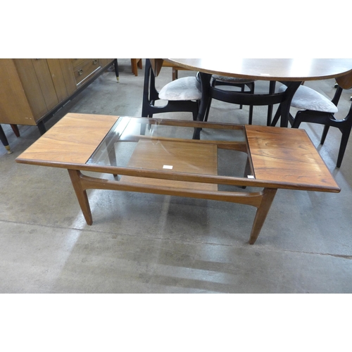 51 - A G-Plan Fresco teak and glass topped rectangular coffee table