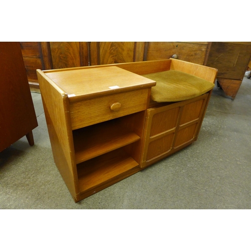 65 - A Nathan teak telephone seat