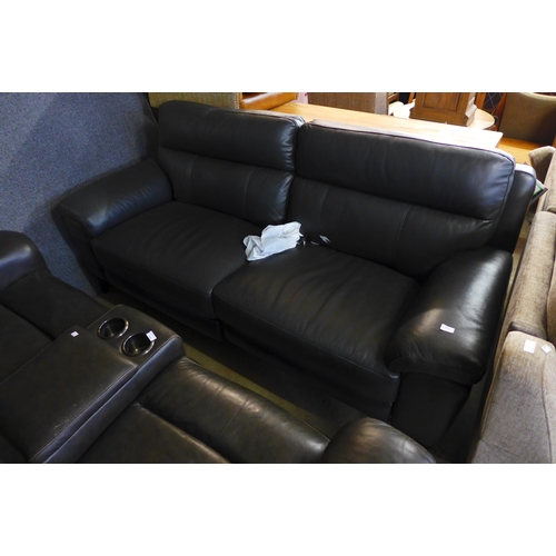 1321 - Grace Grey Leather 2.5-Seater Power Recliner Sofa, original RRP £891.66 + VAT (4162-13) * This lot i... 