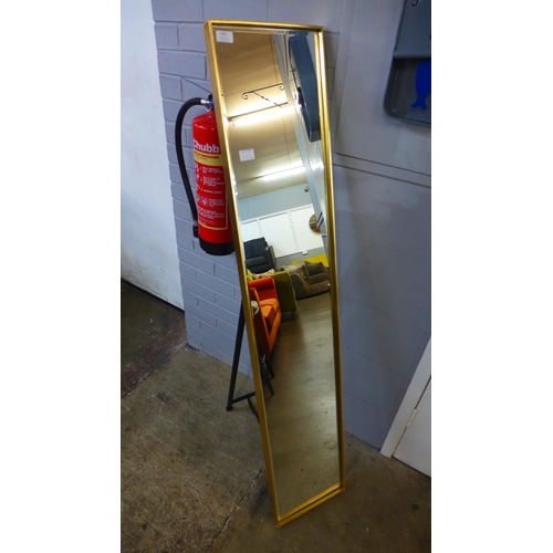 1322 - A gold framed cheval mirror