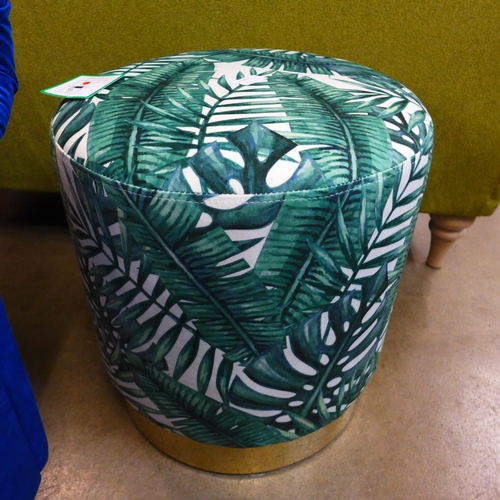 1331 - A palm leaf upholstered footstool