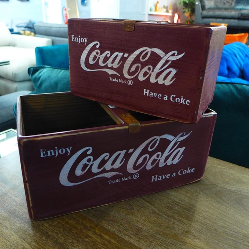 1336 - A pair of vintage style Coca-Cola crates