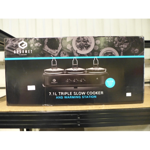 3002 - MPL Black Triple Slow Cooker (285-62) * This lot is subject to VAT