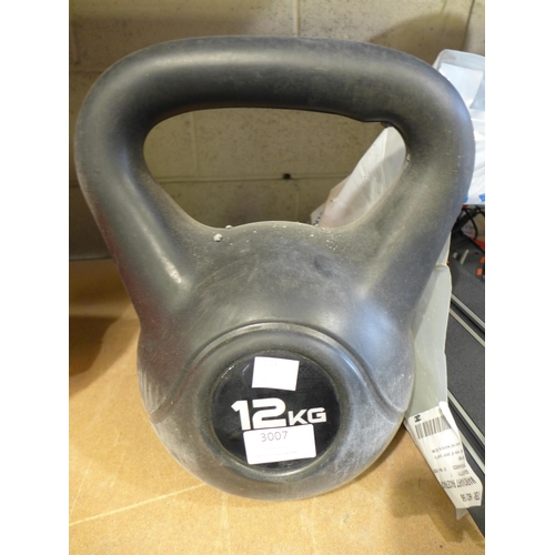 3007 - Mario Kart Racetrack With 2 Cars & 12KG Bench Kettle Bell (285-86) * This lot is subject to VAT