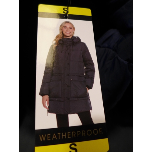 3035 - 4 Women's navy hooded coats - mixed sizes/style * this lot is subject to VAT