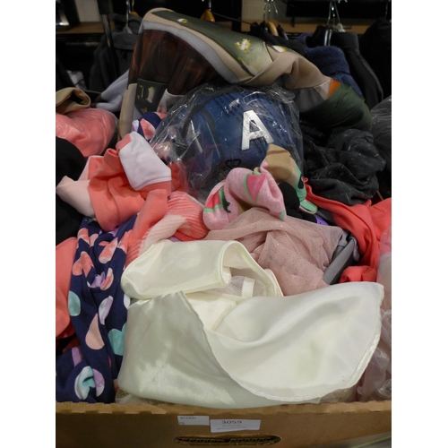 3059 - Box of children's clothing including fancy dress, various sizes, styles, etc. * this lot is subject ... 