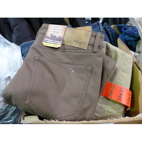 3061 - Box of men's trousers and jeans - various sizes, styles, etc. * this lot is subject to VAT