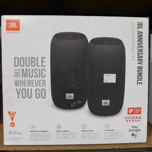 3080 - Two JBL Link Portable Speakers (284-33) * This lot is subject to VAT