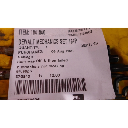 3110 - DeWalt Mechanics Set  (283-357) * This lot is subject to VAT