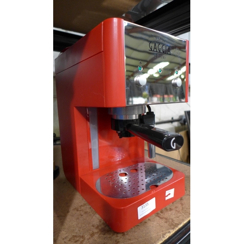 3135 - Gran Gaggia Deluxe - Red Domestic Espresso Machine with Steam Wand