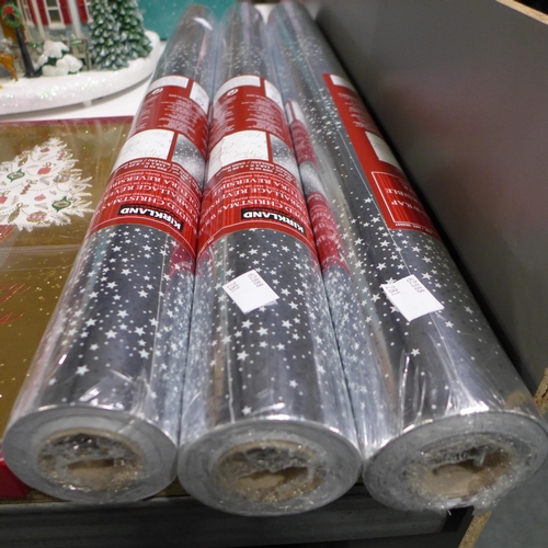 3178 - Kirkland Signature Xmas Foil Wrap, Hallmark Printed Cards  (283-305,324) * This lot is subject to VA... 