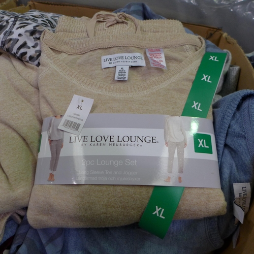 3282 - Box of women's loungewear - various sizes/styles, etc. * this lot is subject to VAT