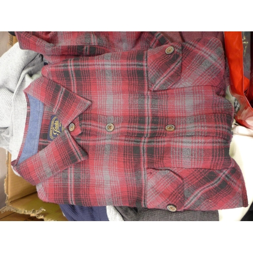 3286 - Box of men's casual clothing - various sizes/styles, etc.  * this lot is subject to VAT