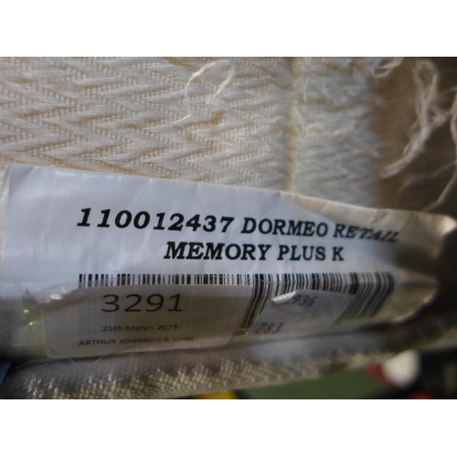 3291 - Dormeo Memory Plus King Mattress, original RRP £229.99 + VAT (283-368) * This lot is subject to VAT