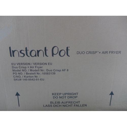 3297 - Instant Pot Duo Crisp 8 11-in-1 Air Fryer (7.6l), original RRP £116.66 + VAT (283-346) * This lot is... 