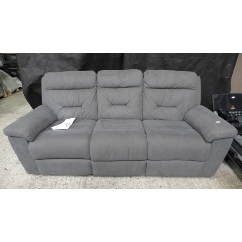 3319 - Kuka Fabric 3 Seater Power Recliner Sofa (model:- KM.C012), original RRP £699.99 + VAT (284-440) * T... 