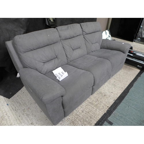 3319 - Kuka Fabric 3 Seater Power Recliner Sofa (model:- KM.C012), original RRP £699.99 + VAT (284-440) * T... 