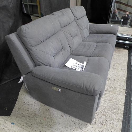 3319 - Kuka Fabric 3 Seater Power Recliner Sofa (model:- KM.C012), original RRP £699.99 + VAT (284-440) * T... 