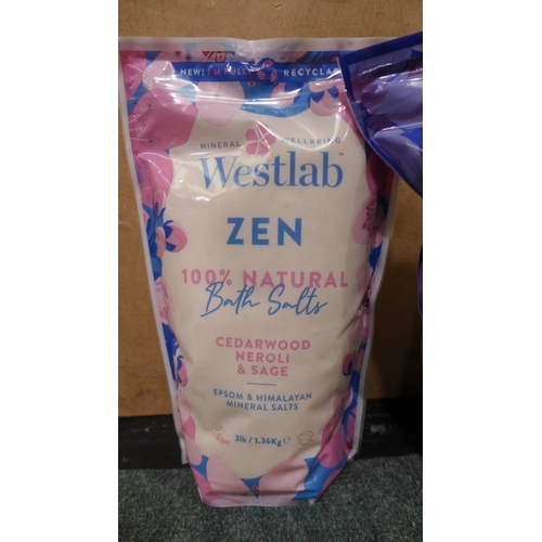 3329 - 4 Packs of 1.36kg Westlab Epson natural bath salts * this lot is subject to VAT