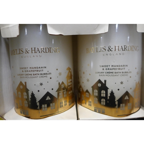 3342 - 2 x 500ml bottles of Baylis and Harding Sweet Mandarin and Grapefruit bubble bath * this lot is subj... 