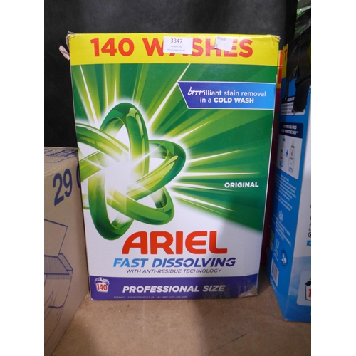 3347 - 140 Wash Ariel washing powder - sealed * this lot is subject to VAT