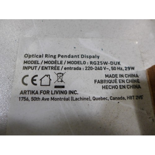 3177 - Artika Optical Ring Pendant Light ( display ) (283-810)  * This lot is subject to vat