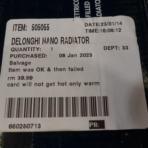 3229 - Delonghi Nano Radiator (model:- TRNS0505M) (285-39) * This lot is subject to VAT