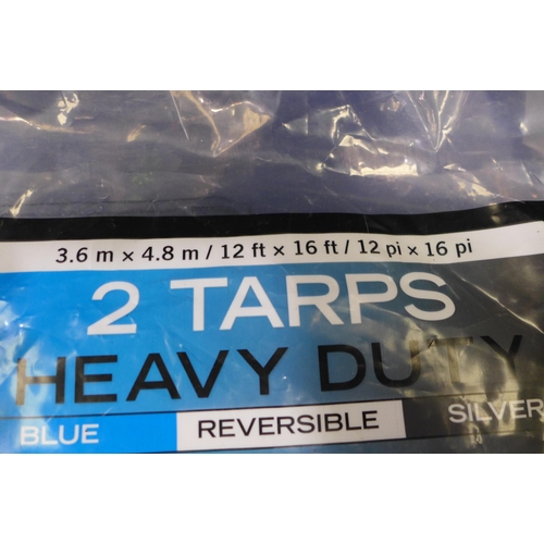 3246 - 2 x Heavy Duty Poly Tarps (285-47) * This lot is subject to VAT