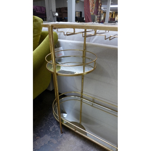 1433 - A gold mirrored drinks bar - Chipped