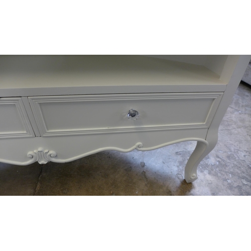 1461 - A white two drawer corner media unit