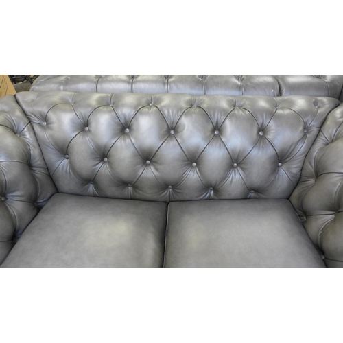 1502 - New Allington 2 Seater Grey Leather Sofa, original RRP -£1416.66 + VAT (4163-1) * This lot is subjec... 