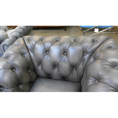 1503 - New Allington Chair Grey Leather Armchair, original RRP -£958.33 + VAT (4163-2) * This lot is subjec... 