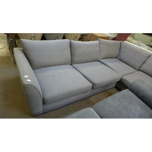 1505 - A grey/mushroom upholstered RHF corner sofa