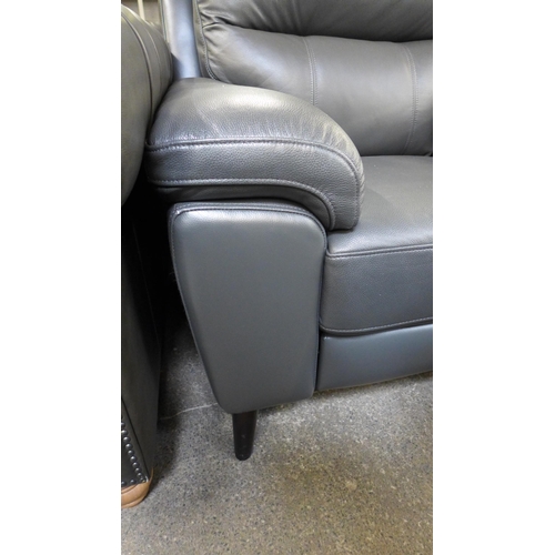 1511 - Grace Grey Leather 1 Seat power Recliner, original RRP -£516.66 + VAT (4163-15) * This lot is subjec... 