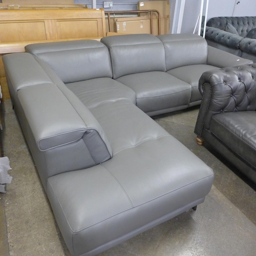 1518 - Kuka Rachel M.Grey Lefthand  Sectional sofa, scuffed back corners,original RRP -£1833.33 + VAT (4163... 