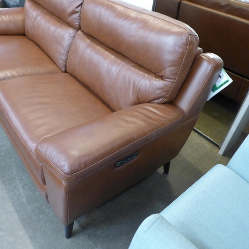 1544 - Grace Brown Leather Large 2 Seater sofa chestnut Brown, original RRP -£891.66 + VAT (4163-30) * This... 