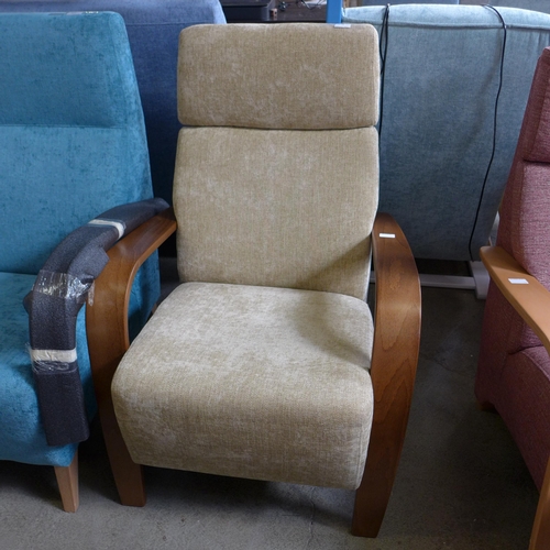 1568 - An Izan Vista champagne upholstered chair RRP £599