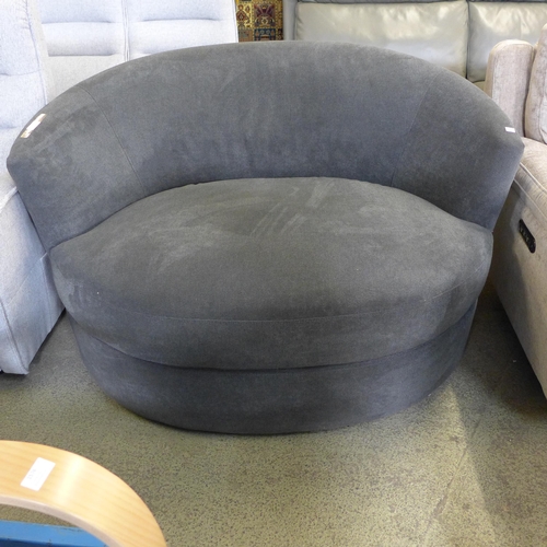 1574 - Dark grey fabric swivel chair, original RRP -£441.66 + VAT (4163-35) * This lot is subject to VAT