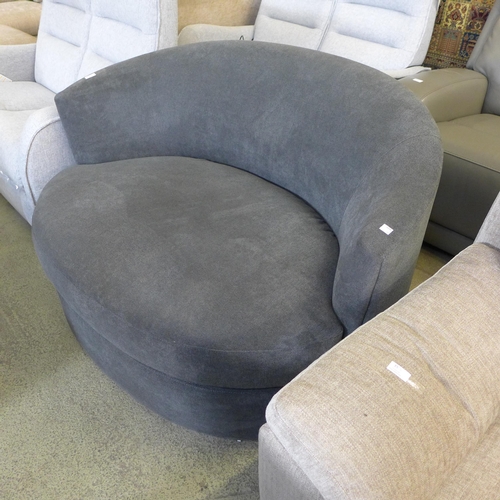 1574 - Dark grey fabric swivel chair, original RRP -£441.66 + VAT (4163-35) * This lot is subject to VAT