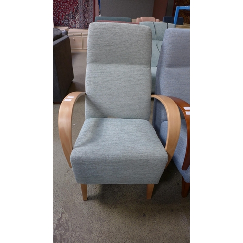 1579 - An Izan Vista cyan upholstered chair RRP £599