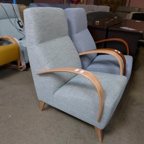 1579 - An Izan Vista cyan upholstered chair RRP £599