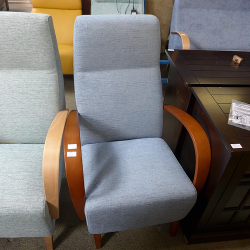 1580 - An Izan Vista light blue upholstered chair RRP £599