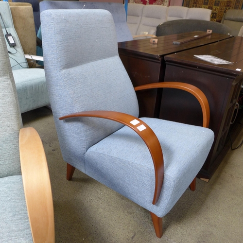 1580 - An Izan Vista light blue upholstered chair RRP £599